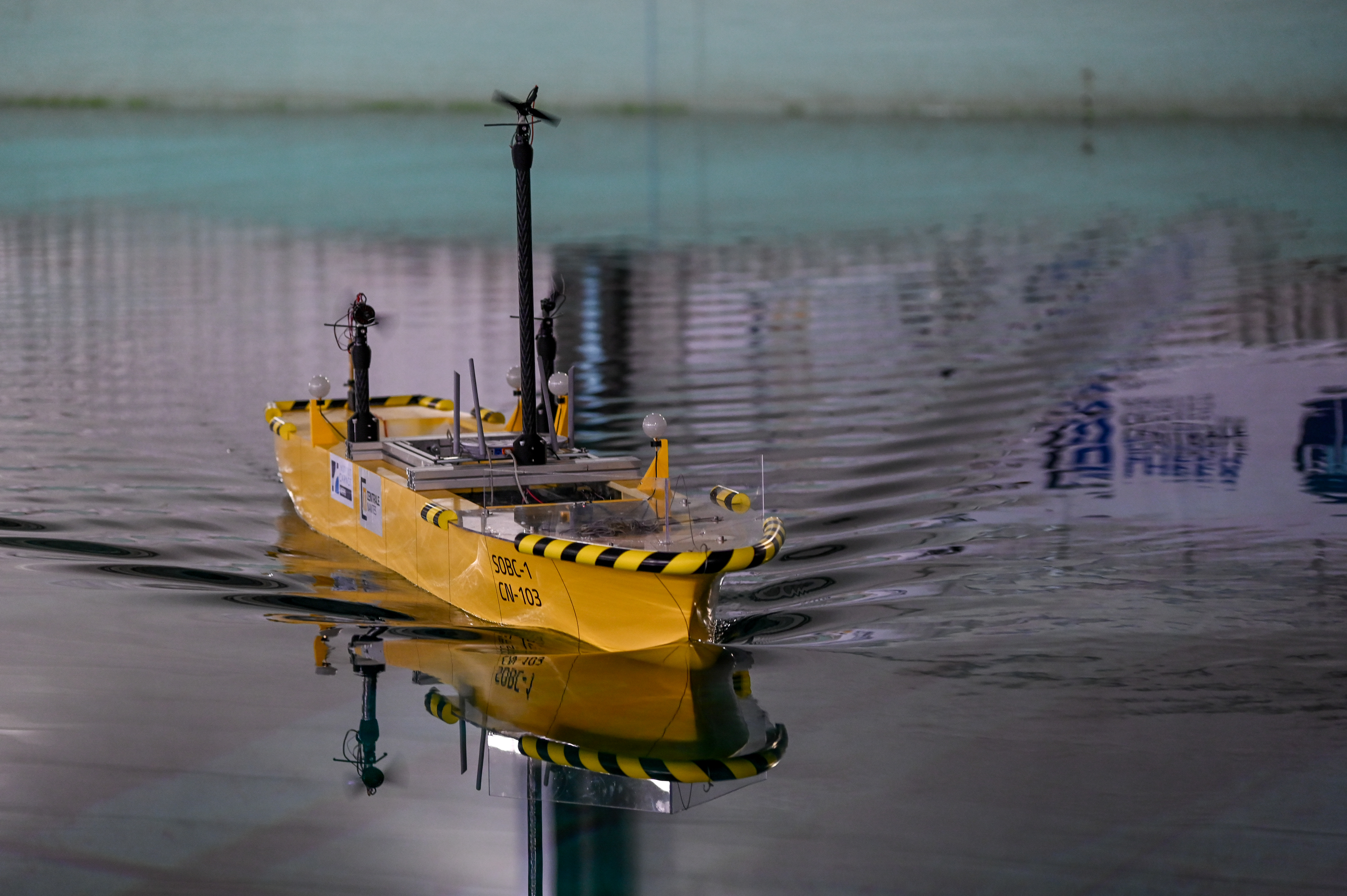 La maquette SOBC-1 en navigation dans le BHGO